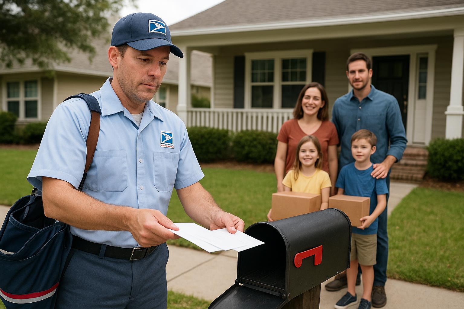 usps change of address for family