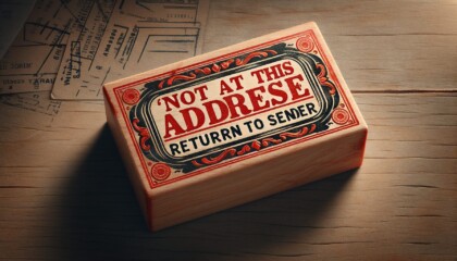 not at this address return to sender stamp