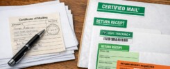 certificate of mailing vs certified mail